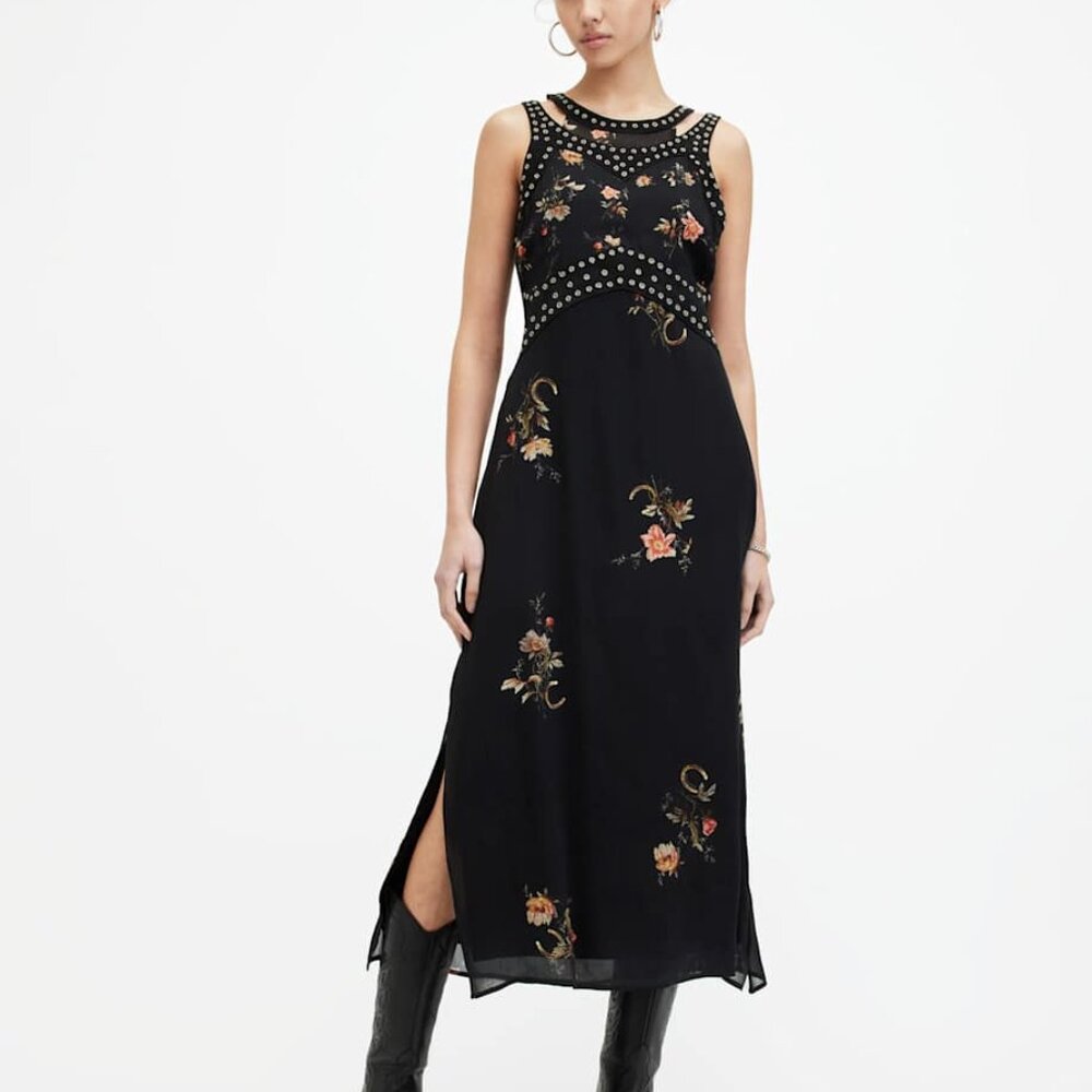 ✨ AllSaints Jessie Tanana Embellished Maxi Dress ✨